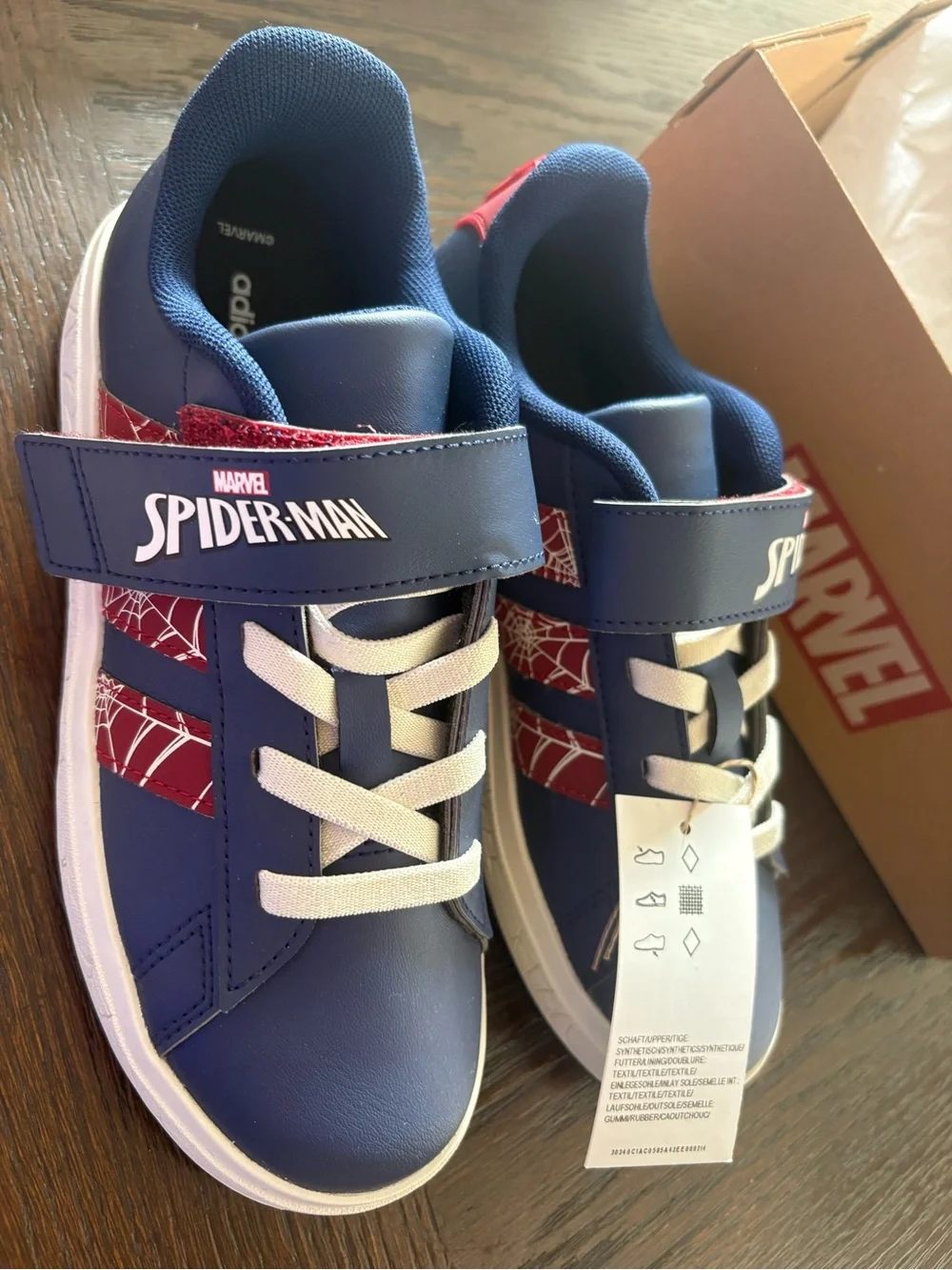 adidas Kids Spider-Man Navy Blue and Red Sneakers